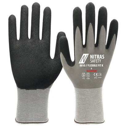 NITRAS FLEXIBLE FIT K, montagehandschoenen, grijs/zwart