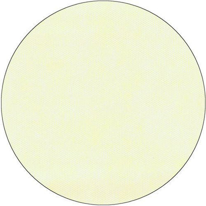 Un simple disque rond de couleur crème avec un contour noir fin, semblable à la nappe Starpak « soft selection » en non-tissé semblable à du tissu en crème (40 m x 1,18 m), présenté sur fond blanc.