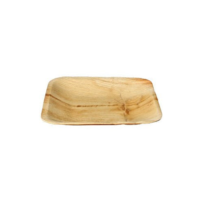 La PAPSTAR 25 assiette, feuille de palmier « pur » de la PAPSTAR GmbH est une assiette rectangulaire et plate en feuille de palmier avec un grain de bois naturel – parfaite comme choix écologique pour des occasions spéciales.