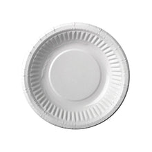 Een ronde, witte PAPSTAR schaal (19 cm Ø, 3 cm hoog) van de PAPSTAR GmbH, van bovenaf afgebeeld op een witte achtergrond - ideaal voor feestjes of picknicks. De verpakking bevat 12 milieuvriendelijke schalen in krimpfolie.