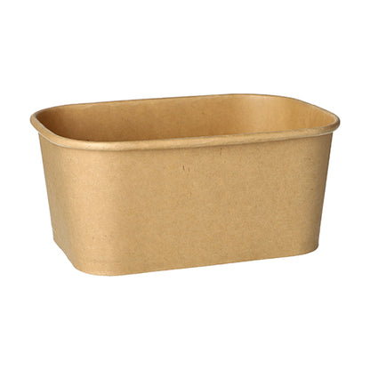 Le PAPSTAR 25 gobelet d'emballage de la société PAPSTAR GmbH est un récipient en papier brun rectangulaire avec des coins arrondis - parfait pour tous ceux qui recherchent des emballages écologiques.