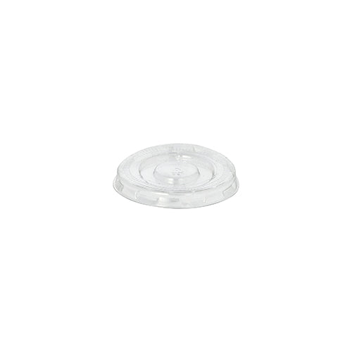 Le couvercle Starpak 125 pour gobelet à sauce, PET rond Ø 5,9 cm · 0,7 cm transparent, est un couvercle rond clair avec un bord surélevé et une zone circulaire au centre pour gobelets jetables ; illustré sur fond blanc (125 pièces).