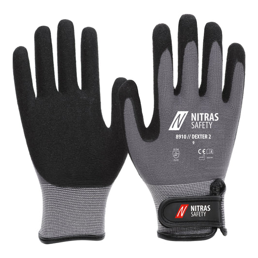 NITRAS DEXTER 2, mechanische handschoenen, grijs/zwart