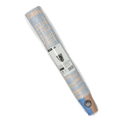 Un paquet de 100 gobelets en carton Starpak "To Go" (0,18 l, Ø 7,01 cm, hauteur 9,2 cm), emballé dans un film plastique pratique pour une manipulation facile et un emballage clair.