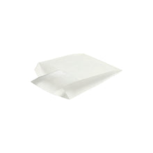 Les PAPSTAR 1000 sacs Wrap (11 x 8 x 4 cm) de PAPSTAR GmbH sont de simples sacs en papier rectangulaires blancs fabriqués à partir de matériaux durables. Ils sont plats, avec une extrémité ouverte et des plis visibles sur un fond blanc.