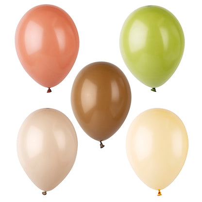 Dix ballons en latex PAPSTAR assortis en couleurs 25 cm de la PAPSTAR GmbH sont représentés groupés sur un fond blanc. Fabriqués à partir de matériaux de haute qualité pour une longue durabilité.