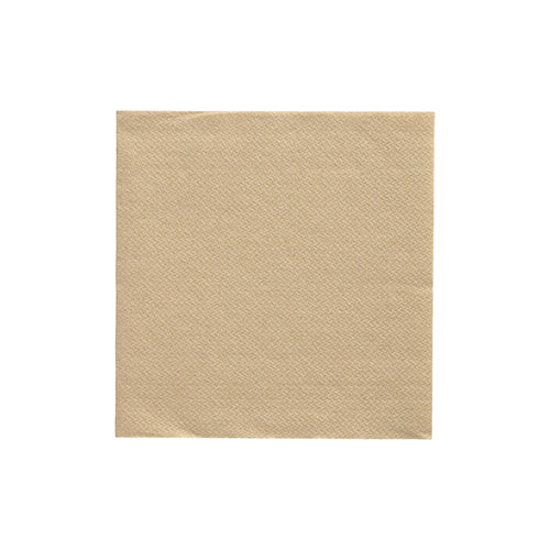 Une seule serviette PAPSTAR (pliage 1/4, 24x24 cm, sable) de la "DAILY Collection" de la société PAPSTAR GmbH, représentée à plat sur un fond blanc.