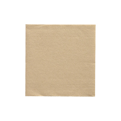 Une seule serviette PAPSTAR (pliage 1/4, 24x24 cm, sable) de la "DAILY Collection" de la société PAPSTAR GmbH, représentée à plat sur un fond blanc.