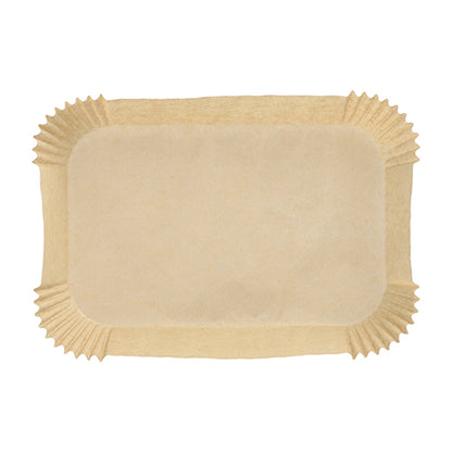 Les 100 papiers de cuisson pour friteuses à air chaud carrés de la société PAPSTAR sont des papiers de cuisson rectangulaires, non blanchis, antiadhésifs avec des bords ondulés - idéals pour les friteuses à air chaud.