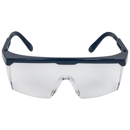NITRAS VISION PROTECT BASIC, lunettes de branche, transparent / bleu marine, plastique EN 166 | Paquet (12 pièces)