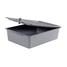 Plateau de rangement Numatic profondeur 120 mm avec couvercle sans compartiments, gris | Paquet (1 pièce)