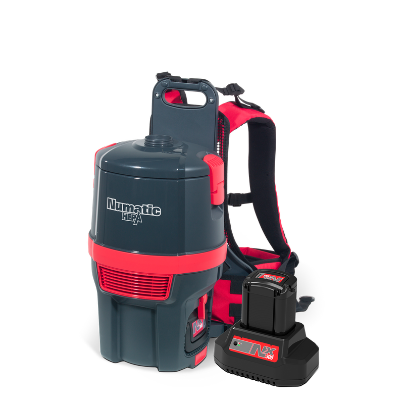 Numatic accu-rugzakstofzuiger RSB150H.NX/1, grafiet, accessoireset AA30E | Pak (1 stuk)