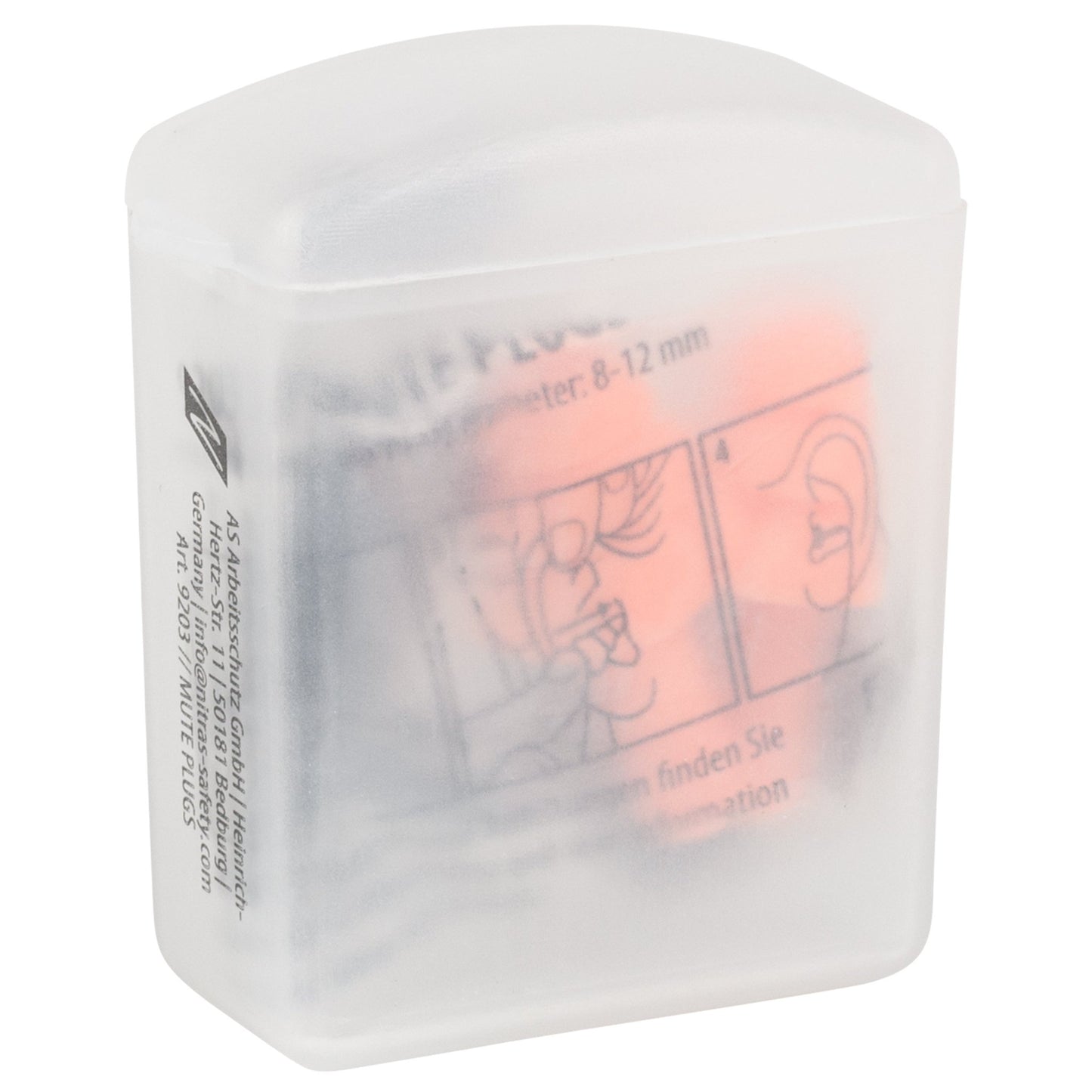 NITRAS MUTE PLUGS, bouchons de protection auditive, orange / noir, EN 352-2 plastique | Paquet (48 pièces)