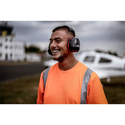 NITRAS MUTE DEFENDER PRO, cache-oreilles, noir / rouge, plastique EN 352-1 | Paquet (1 pièce)