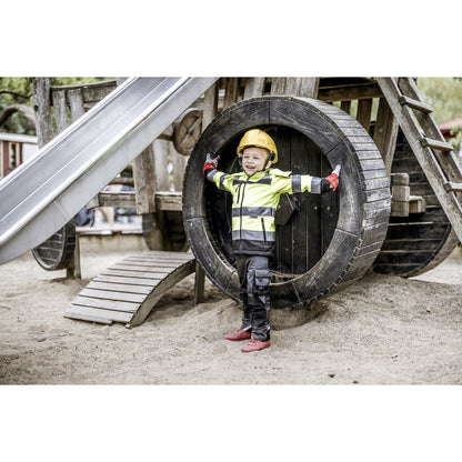 NITRAS MOTION TEX KIDS, veste softshell haute visibilité, jaune fluo/noir