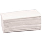 Un paquet de 200 serviettes en papier Abena Re-Seller GmbH, 2 plis, 24,8x23 cm en blanc est proprement plié devant un fond blanc simple.