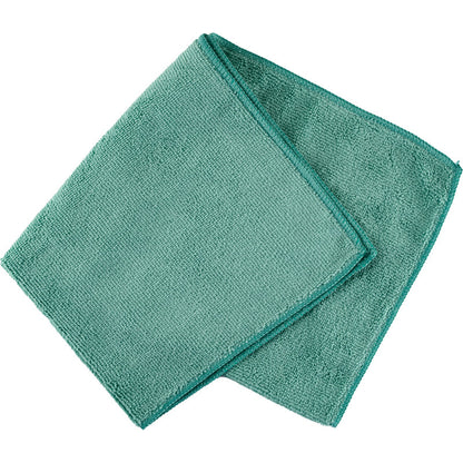 Le chiffon en microfibre ENA Natura (40x40 cm) de Abena Re-Seller GmbH est proprement plié sur un fond blanc. Les bords cousus et une surface douce et texturée assurent un nettoyage sans traces pour des résultats impeccables.