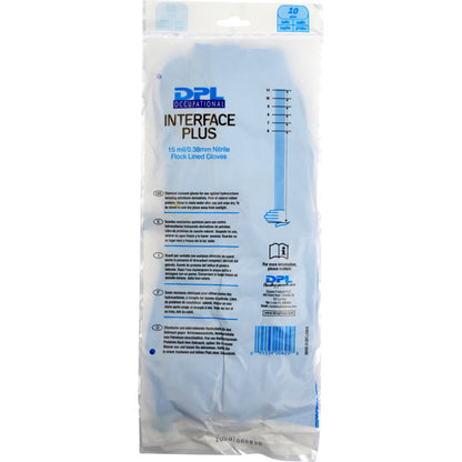 Eine transparente Kunststoffverpackung zeigt die Abena Re-Seller GmbH Haushaltshandschuhe Nitril, Blau. Die blauen, latexfreien Handschuhe sind im Inneren sichtbar. Auf der Verpackung sind Produktangaben und Hinweise aufgedruckt.