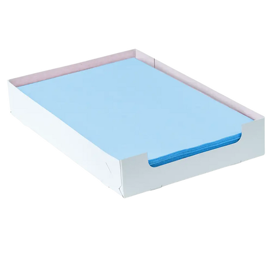 AMPRI DENTAL KREPP Support Tray Filter Paper 18 x 28 cm avec boîte, différentes couleurs