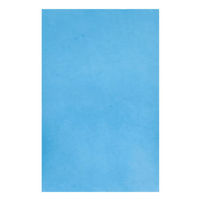 Een glad blauw vel papier, vergelijkbaar met het AMPri Dental Kreppauflage Tray-filterpapier van 18 x 28 cm van AMPri Handelsgesellschaft mbH, dat vaak in de tandheelkunde wordt gebruikt, vult het gehele kader.