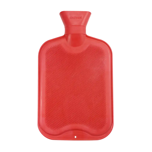 Bouteille d'eau chaude en caoutchouc AMPRI avec bouchon à vis 2 litres, bleu et rouge | Pack (1 pièce)