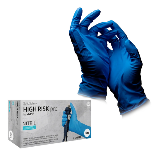 AMPRI Solidsafetté à haut risque Pro Nitril Protection chimique Gants Type A