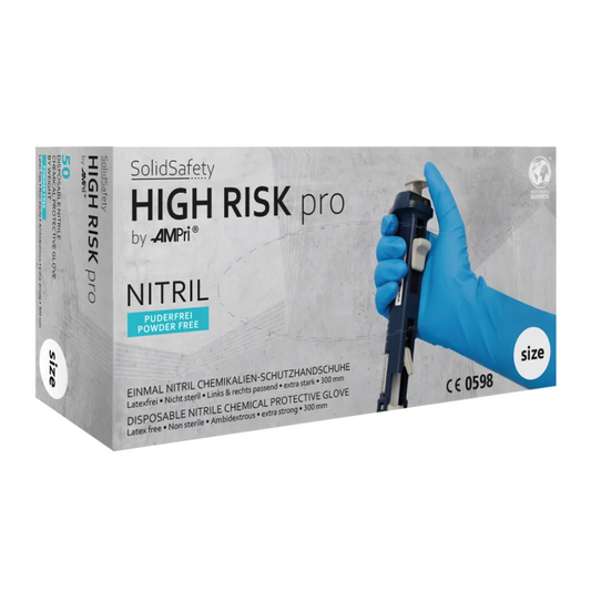 AMPRI Solidsafetté à haut risque Pro Nitril Protection chimique Gants Type A