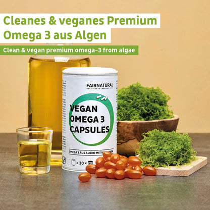 Vegan Omega 3 capsules gemaakt van algen