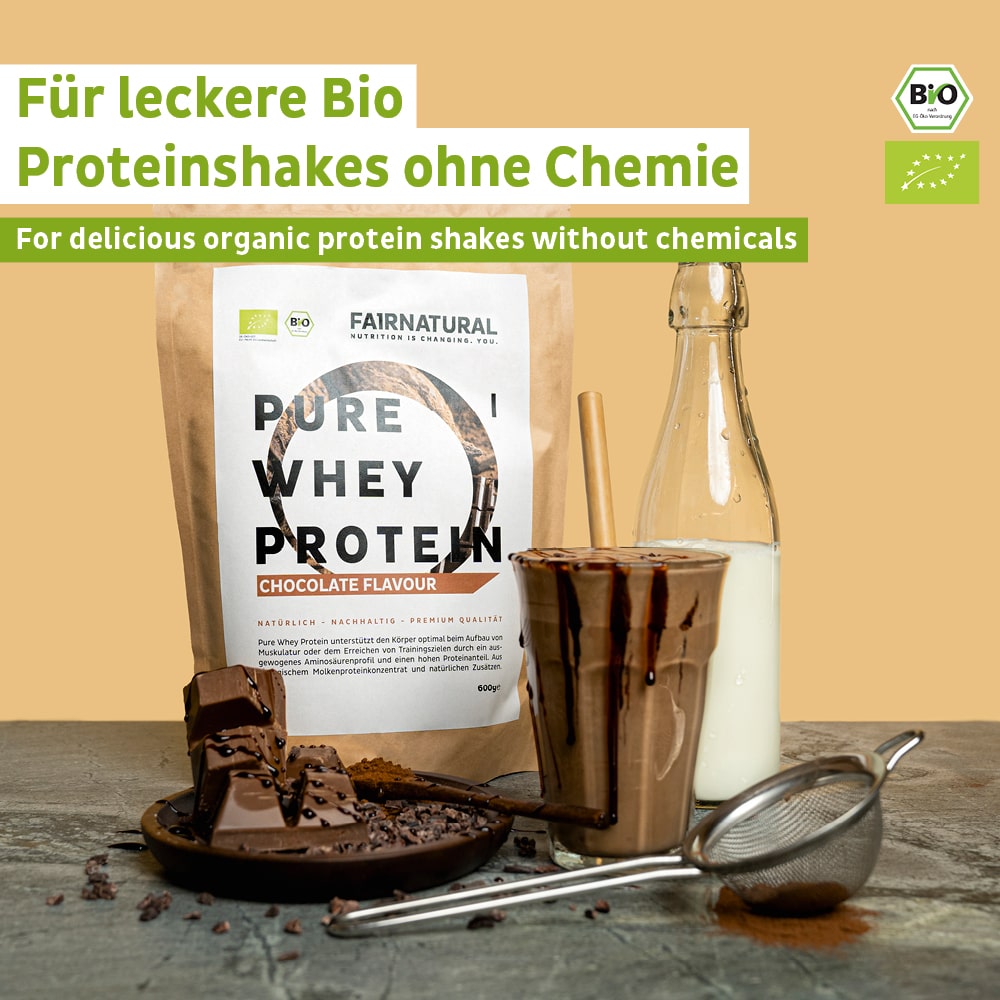 Biologische weiproteïnepoeder chocolade