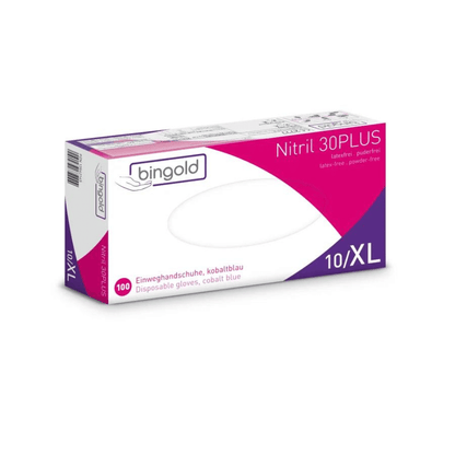 Bingold nitril 30plus gants de nitrile, bleu