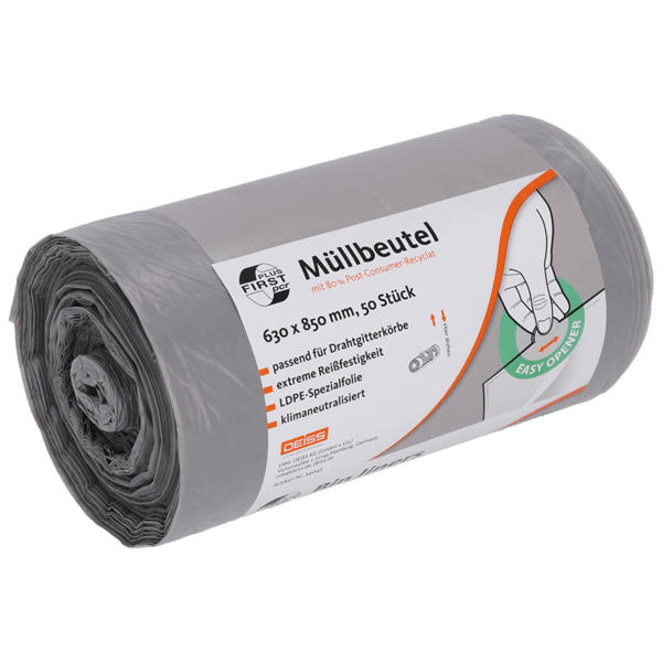 Deiss First Plus PCR -vuilniszakken 80 liter, 34043