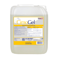 Le récipient de 5 litres en plastique translucide de la Dr. Schnell Le désinfectant pour les mains CIMOGEL de la société DR.SCHNELL GmbH & Co. KGaA, doté d'un bouchon blanc et d'une étiquette en allemand, offre une protection fiable contre les bactéries et les virus.