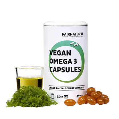 Vegan Omega 3 capsules gemaakt van algen