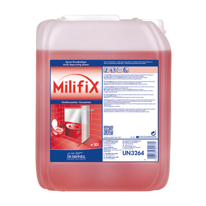 Perfect voor eindreinigingstaken is een rode container Dr.