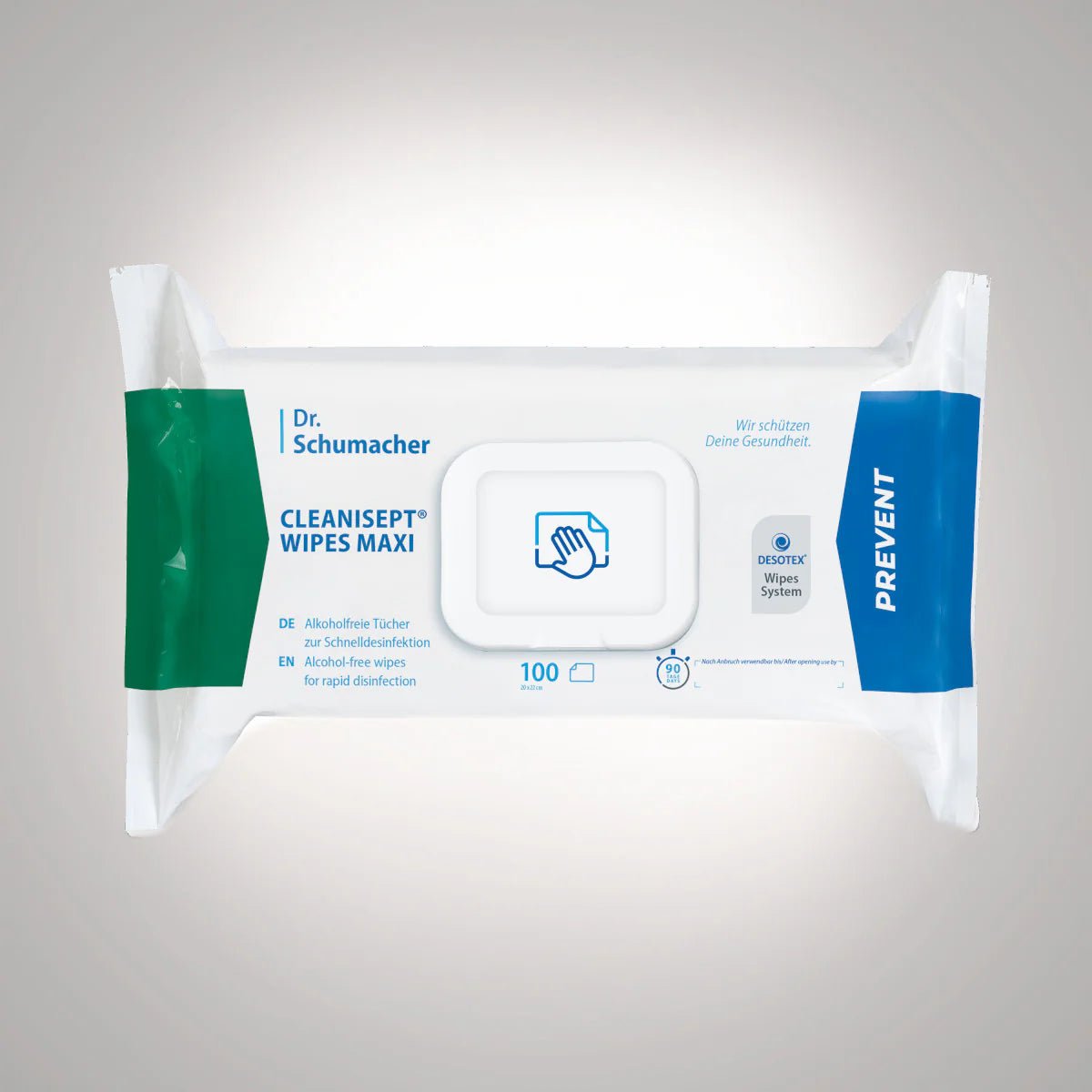 Dr. Schumacher Cleanisept® Wipes MAXI DESINFECTION TORNES | Emballage (100 serviettes)