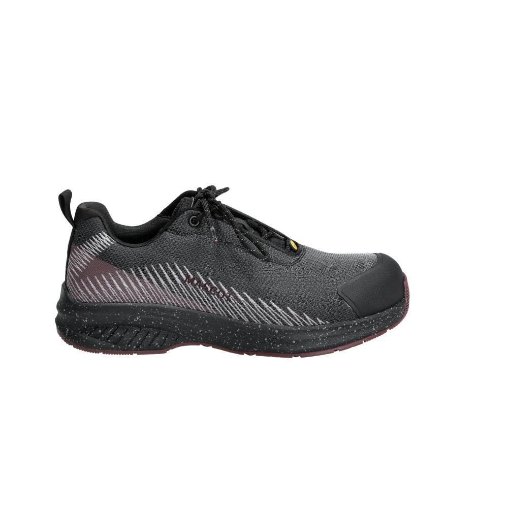 Chaussures de sécurité S1PS, chaussures de sécurité à lacets S1PS, gris anthracite/bordeaux