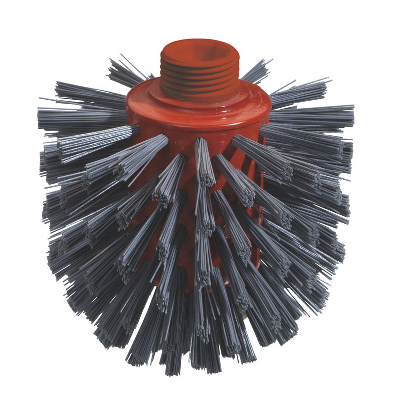 La METAL DETECT WOLFBÜRSTE de Haug Bürsten KG est une brosse cylindrique grise en PBT (135xØ120mm) avec des poils durs de Ø0,60mm et un embout fileté pour la fixation - idéale pour une utilisation dans l'industrie alimentaire.