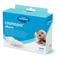 Silicone Hartmann Cosmopor®, stérile, emballé individuellement sous opercule ; en boîtes pliantes avec étiquette Euro, 10 x 8 cm