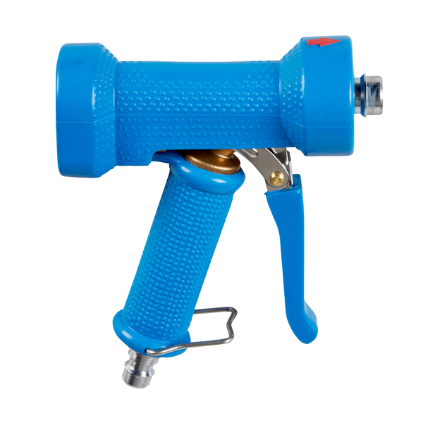 De Kiehl LW FOC spuitpistool van Johannes Kiehl KG, geschikt voor ARCANTEC, met aansluitstuk voor slang 15 en 25, wordt zijwaarts voor een witte achtergrond getoond.