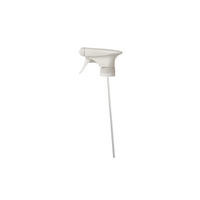 Een witte Kiehl-spuitfles van Johannes Kiehl KG voor kolven van 750 ml, platte flessen van 500 ml en trechterflessen (Lock-Cap, type Eloxa prima/ARENAS-exet 1), per stuk verpakt, afgebeeld op een witte achtergrond.