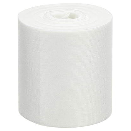 Eine Rolle WypAll® Wettask™ Wischtücher von Kimberly-Clark GmbH steht aufrecht vor einem weißen Hintergrund und enthält 6 Nachfüllpackungen x 90 Blatt pro Karton, ideal für jede Reinigungsaufgabe.