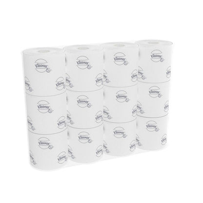 Un carton de la société Kimberly-Clark GmbH contient 8 paquets de papier toilette Kleenex® avec chacun 12 petits rouleaux blancs (250 feuilles/rouleau) - parfait si vous avez besoin de plus d'un paquet de 8 ou si vous préférez les petits rouleaux pratiques.