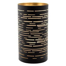 Papstar Securit® kandelaar Ø 8 cm x 15 cm zwart/goud