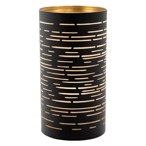 Papstar Securit® kandelaar Ø 8 cm x 15 cm zwart/goud