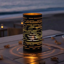 Papstar Securit® kandelaar Ø 8 cm x 15 cm zwart/goud