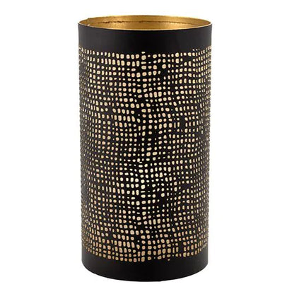 Papstar Bougeoir Securit® Ø 8 cm x 15 cm noir/or
