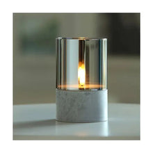 Papstar Bougie LED Securit® Ø 8 cm grise "Gracia"