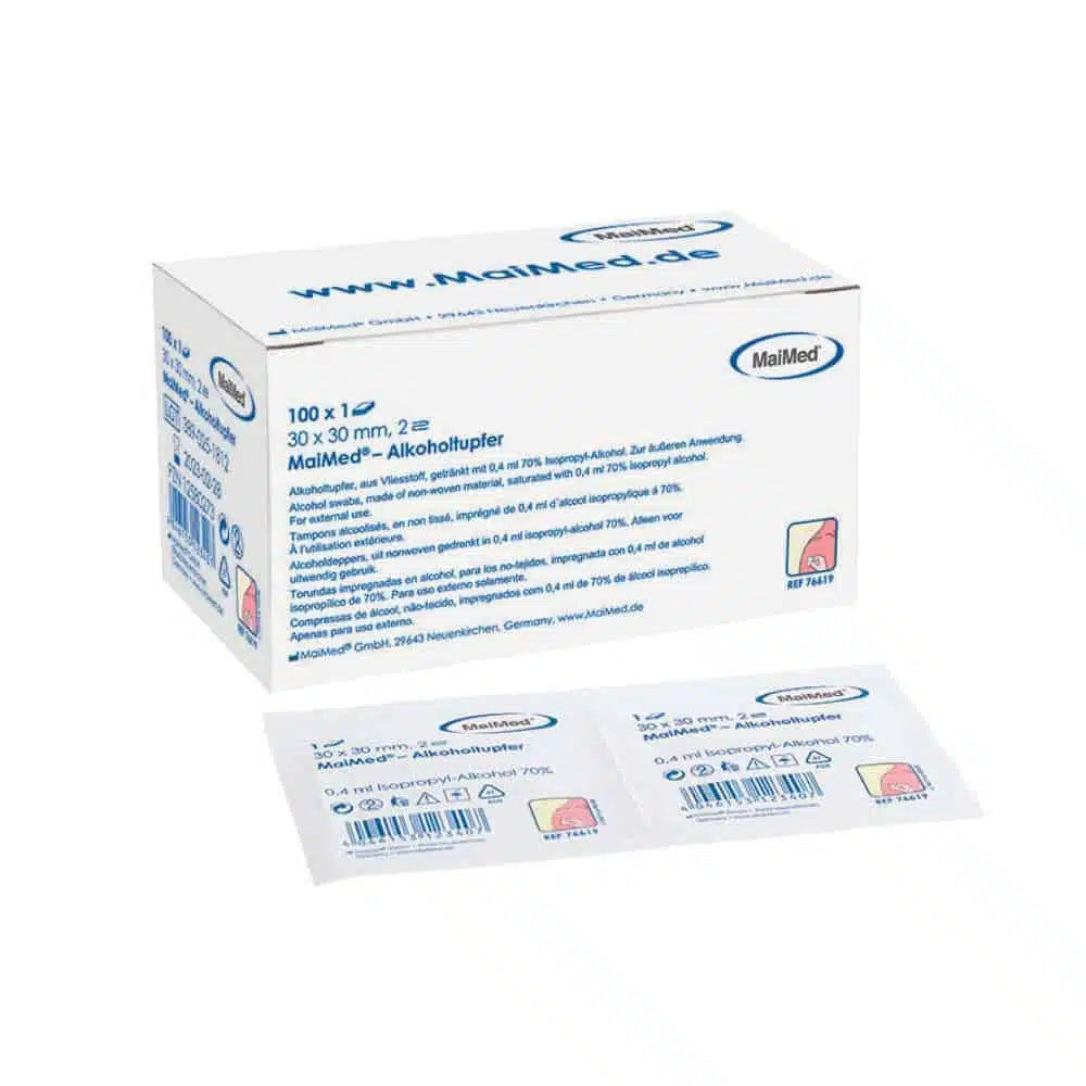 Tampons alcoolisés Meditrade pour le nettoyage de la peau