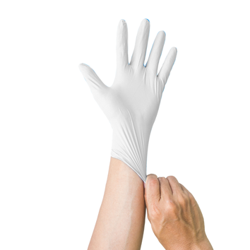 Saraya gants jetables en nitrile EX MD blanc