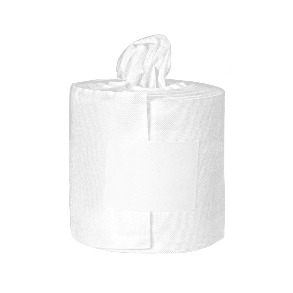 Een verpakking Orochemie oro® Vliestücher compact navulverpakking van orochemie GmbH + Co KG met een gedeeltelijk uitgetrokken doek, afgebeeld tegen een eenvoudige witte achtergrond.